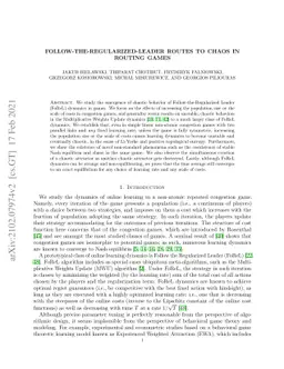 Follow-the-Regularized-Leader Routes to Chaos in Routing Games