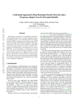 A Sub-band Approach to Deep Denoising Wavelet Networks and a
  Frequency-adaptive Loss for Perceptual Quality