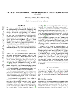 Uncertainty-based method for improving poorly labeled segmentation
  datasets