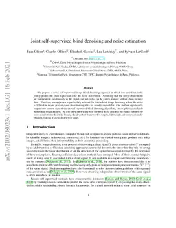 Joint self-supervised blind denoising and noise estimation