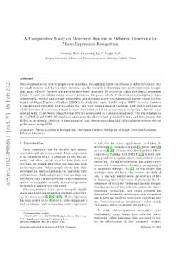 A comparative study on movement feature in different directions for
  micro-expression recognition
