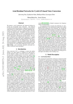 Axial Residual Networks for CycleGAN-based Voice Conversion
