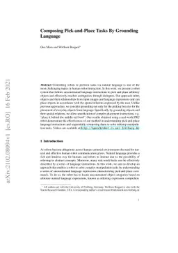 Composing Pick-and-Place Tasks By Grounding Language