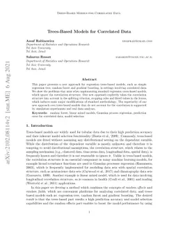 Trees-Based Models for Correlated Data