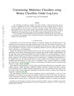 Constructing Multiclass Classifiers using Binary Classifiers Under
  Log-Loss