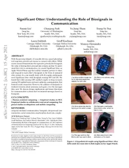 Significant Otter: Understanding the Role of Biosignals in Communication