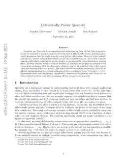 Differentially Private Quantiles