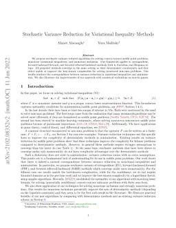 Stochastic Variance Reduction for Variational Inequality Methods