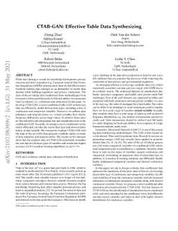 CTAB-GAN: Effective Table Data Synthesizing