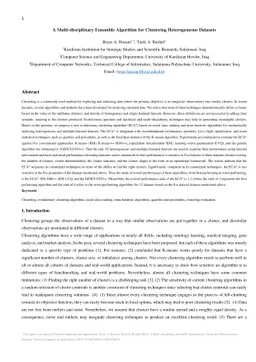A Multi-disciplinary Ensemble Algorithm for Clustering Heterogeneous
  Datasets
