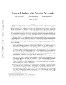 Smoothed Analysis with Adaptive Adversaries