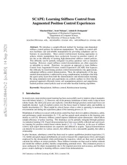 SCAPE: Learning Stiffness Control from Augmented Position Control
  Experiences