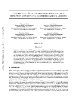 Unsupervised Energy-based Out-of-distribution Detection using
  Stiefel-Restricted Kernel Machine