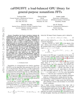 cuFINUFFT: a load-balanced GPU library for general-purpose nonuniform
  FFTs