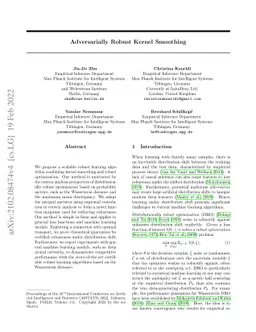 Adversarially Robust Kernel Smoothing