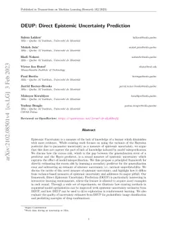 DEUP: Direct Epistemic Uncertainty Prediction