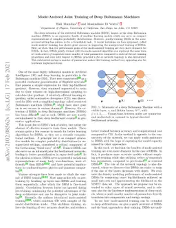 Mode-Assisted Joint Training of Deep Boltzmann Machines