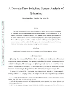 A Discrete-Time Switching System Analysis of Q-learning