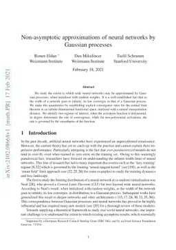 Non-asymptotic approximations of neural networks by Gaussian processes