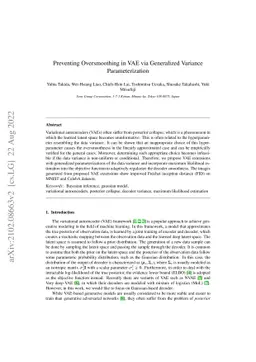 Preventing Oversmoothing in VAE via Generalized Variance
  Parameterization