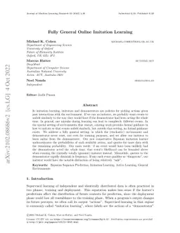 Fully General Online Imitation Learning