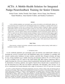 ACTA: A Mobile-Health Solution for Integrated Nudge-Neurofeedback
  Training for Senior Citizens