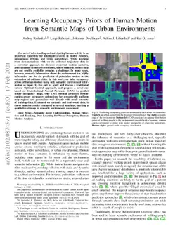 Learning Occupancy Priors of Human Motion from Semantic Maps of Urban
  Environments