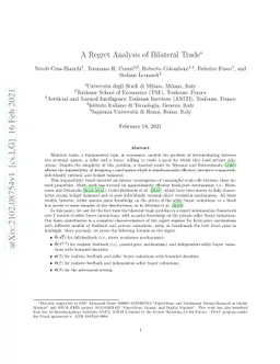 A Regret Analysis of Bilateral Trade
