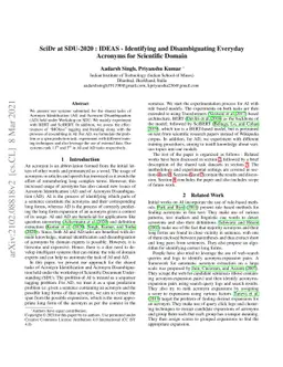 SciDr at SDU-2020: IDEAS -- Identifying and Disambiguating Everyday
  Acronyms for Scientific Domain