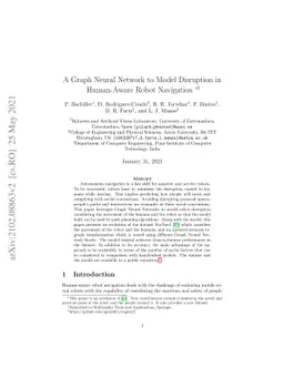 A Graph Neural Network to Model Disruption in Human-Aware Robot
  Navigation