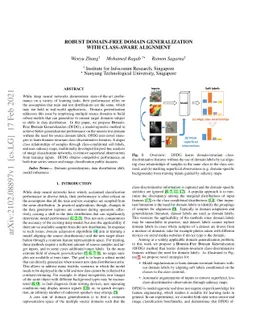 Robust Domain-Free Domain Generalization with Class-aware Alignment