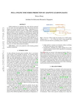 POLA: Online Time Series Prediction by Adaptive Learning Rates