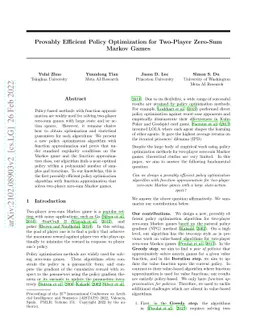 Provably Efficient Policy Optimization for Two-Player Zero-Sum Markov
  Games