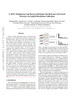 S2-BNN: Bridging the Gap Between Self-Supervised Real and 1-bit Neural
  Networks via Guided Distribution Calibration