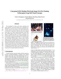 Conceptual 12M: Pushing Web-Scale Image-Text Pre-Training To Recognize
  Long-Tail Visual Concepts