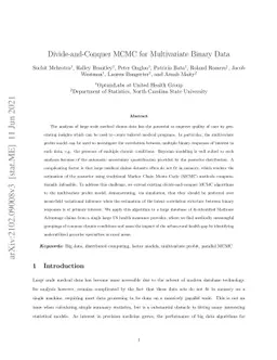 Divide-and-Conquer MCMC for Multivariate Binary Data