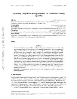 Optimizing Large-Scale Hyperparameters via Automated Learning Algorithm