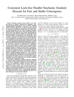 Consistent Lock-free Parallel Stochastic Gradient Descent for Fast and
  Stable Convergence