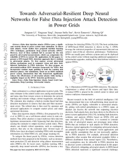 Towards Adversarial-Resilient Deep Neural Networks for False Data
  Injection Attack Detection in Power Grids