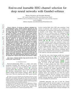 End-to-end learnable EEG channel selection for deep neural networks with
  Gumbel-softmax