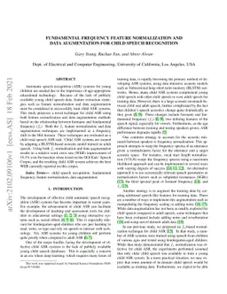 Fundamental Frequency Feature Normalization and Data Augmentation for
  Child Speech Recognition