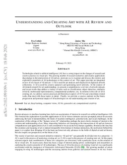 Understanding and Creating Art with AI: Review and Outlook