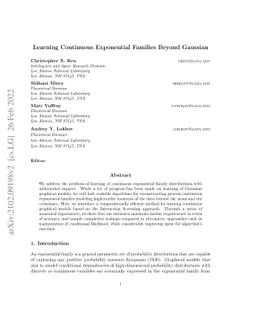 Learning Continuous Exponential Families Beyond Gaussian