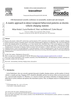 A matrix approach to detect temporal behavioral patterns at electric
  vehicle charging stations