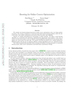Boosting for Online Convex Optimization