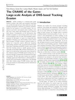 The CNAME of the Game: Large-scale Analysis of DNS-based Tracking
  Evasion
