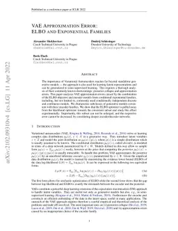 VAE Approximation Error: ELBO and Exponential Families