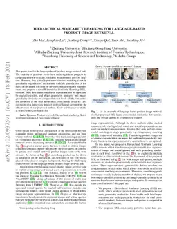 Hierarchical Similarity Learning for Language-based Product Image
  Retrieval