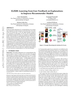 ELIXIR: Learning from User Feedback on Explanations to Improve
  Recommender Models