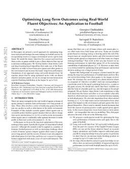 Optimising Long-Term Outcomes using Real-World Fluent Objectives: An
  Application to Football